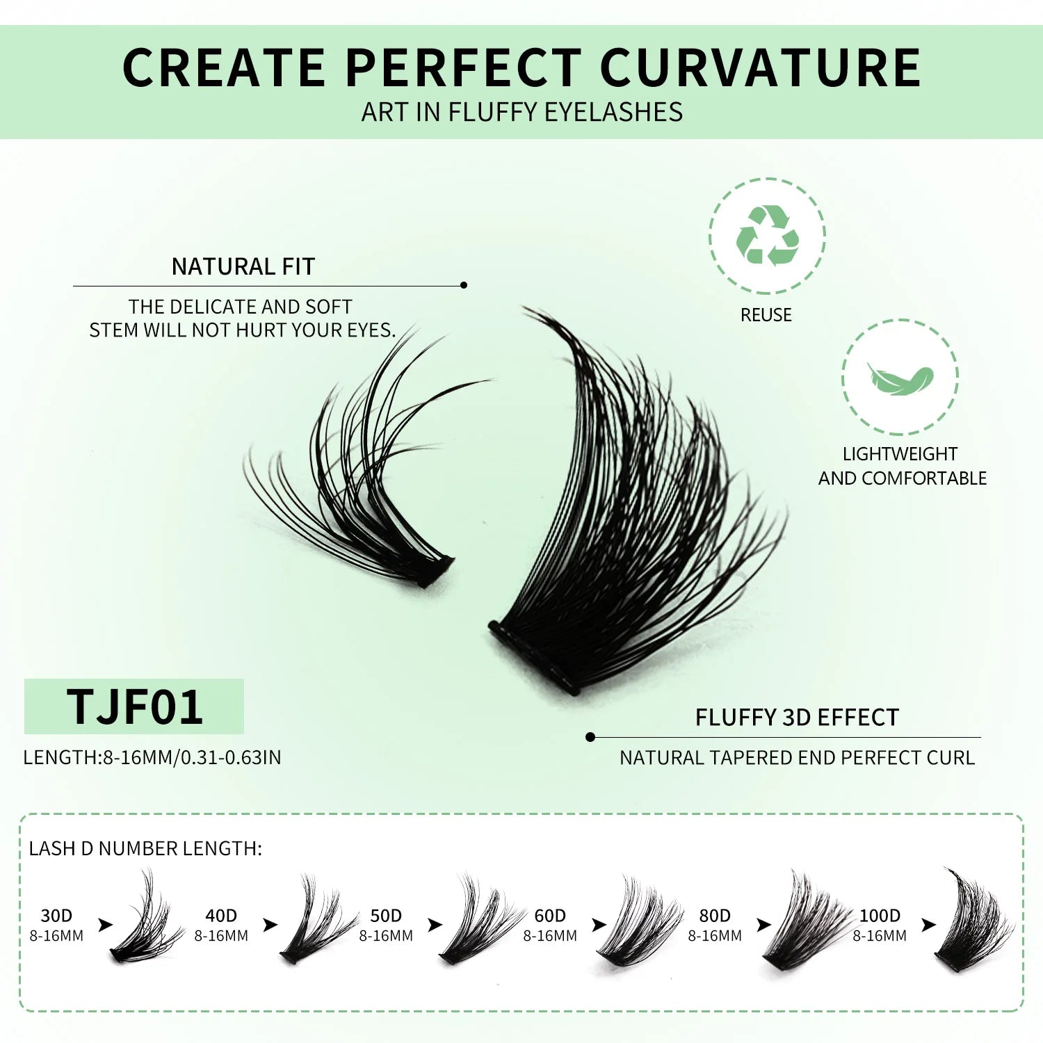 GROINNEYA DIY Lash Clusters Kit Mixed Tray Eyelash Extension Full Set Individual Lashes with Lash Bond&Seal and Tweezers Tool - Smarsty