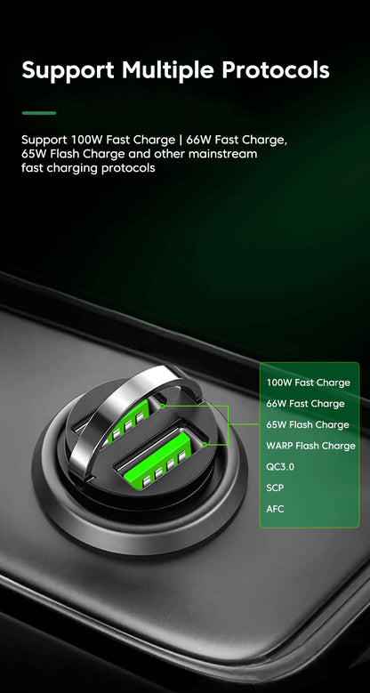 Dual USB Car Charger Quick Charge 200W Fast Charging - Smarsty