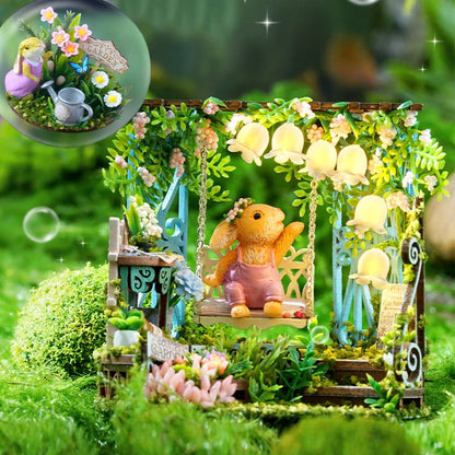 Mini DIY Kit For Doll House Making And Assembling Room Models Toys Home And Bedroom Decorations With Furniture Wooden Crafts by Smarsty