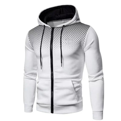2024 New Men's Hoodie Jacket Streetwear Long Sleeve Sweatshirts Zipper Hooded Pullover Male Sportswear Men Clothing Streetwear - Smarsty
