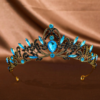 Baroque Crystal Tiara for Women Elegant Bridal Accessory - Smarsty