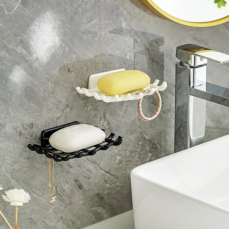 Wall Mounted Soap Dish With Drainage Shelf For Elegant Bathrooms - Smarsty