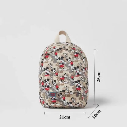 Mickey Mouse Canvas Backpack Large Capacity School Bag - Smarsty