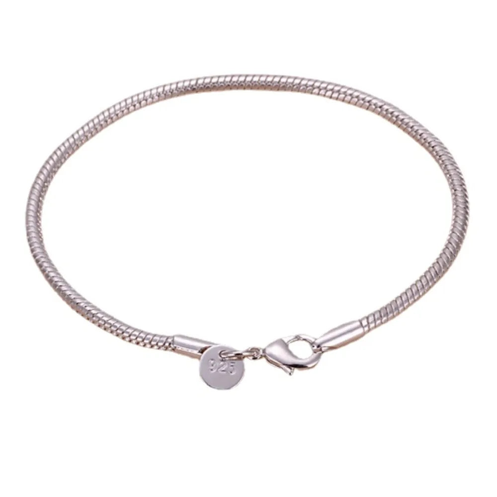 20cm Silver Snake Chain Bracelet for Stylish Women - Smarsty