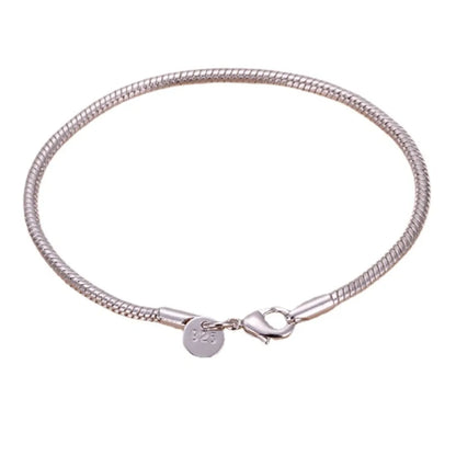 20cm Silver Snake Chain Bracelet for Stylish Women - Smarsty