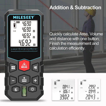MILESEEY X5 Laser Tape Measure High Accuracy Remote Measurement - Smarsty