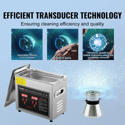 SucceBuy 2L 3L 6L 10L 22L 30L Ultrasonic Cleaner Stainless Steel Portable Cleaning Washing Machine Ultrasound Home Appliance - Smarsty