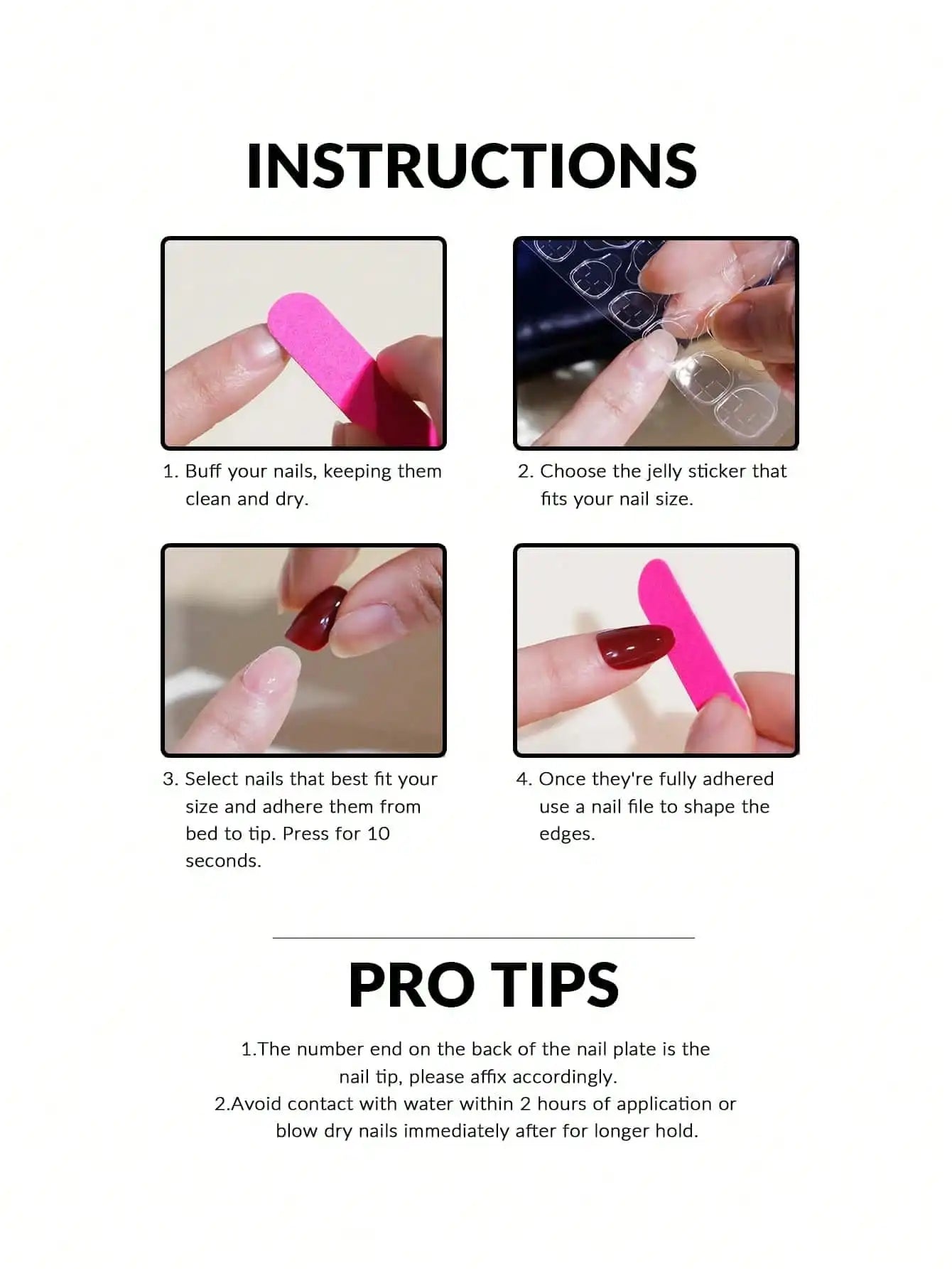 24 Piece Short Square Fake Nails with French Tips - Smarsty