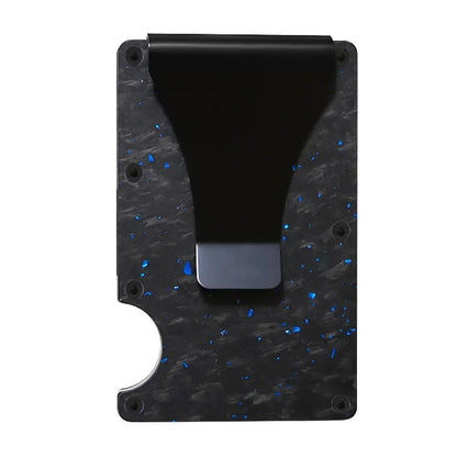 Carbon Fiber Metal Minimalist Slim Credit Card Holder Wallet Carteira for Men Cartera Tarjetero Hombre RFID Bank Cardholder Case