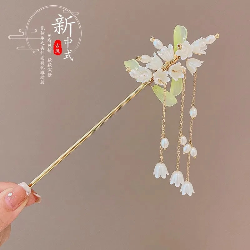 Elegant Flower Tassel Hair Clip for Women - Smarsty