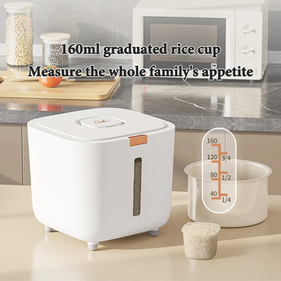 Insect Proof Moisture Proof Rice Box Grain Sealed Jar Kitchen Container 5/10KG Storage Kitchen Container Storage Box with Lid by Smarsty