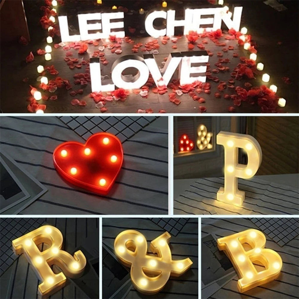 Luminous Alphabet LED Letter Night Light Decor - Smarsty