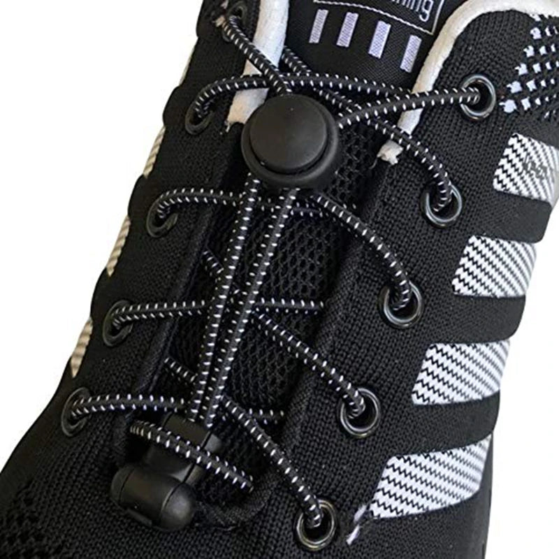 Round Elastic Shoelaces Suitable For Various Shoe Accessories No Tie Shoelace Fixed Stretching Locking Lazy laces 1 Pair