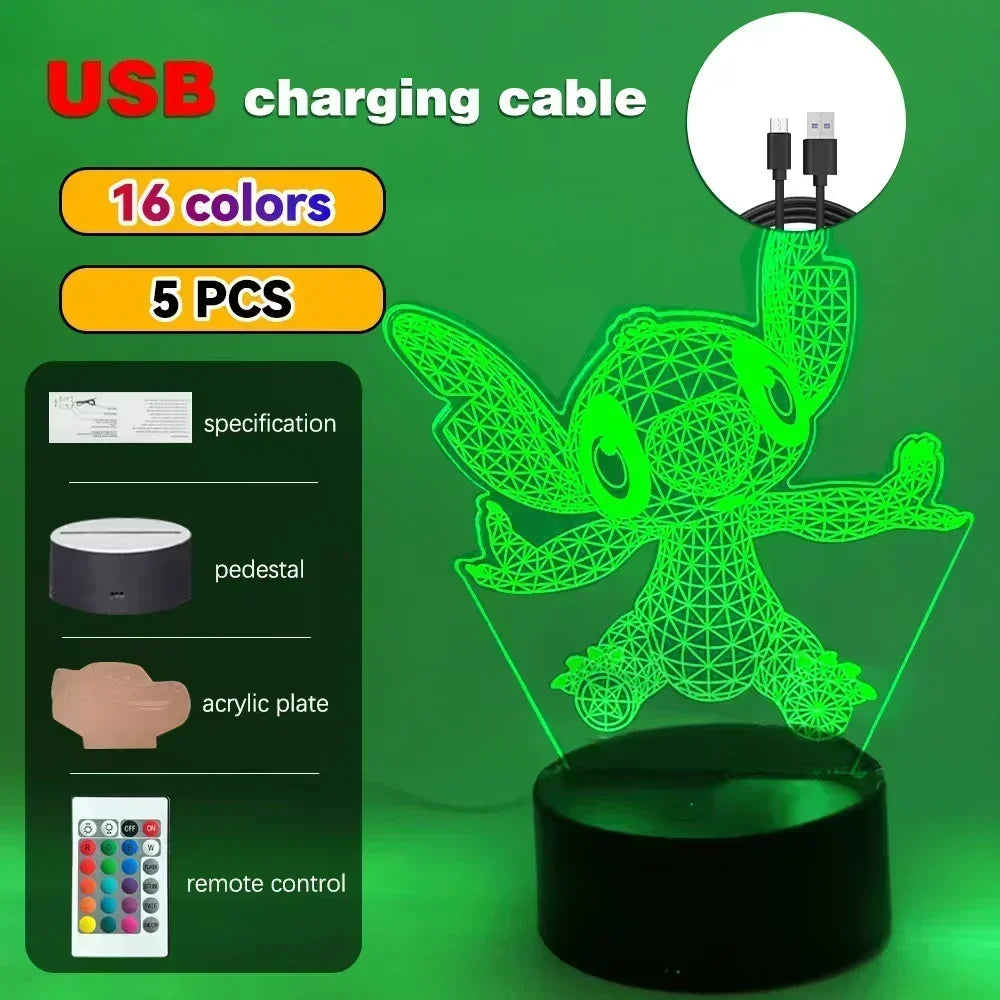 3D Illusion LED Night Light with Remote Control - Smarsty