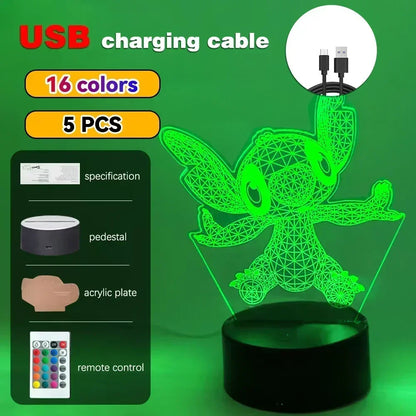 3D Illusion LED Night Light with Remote Control - Smarsty