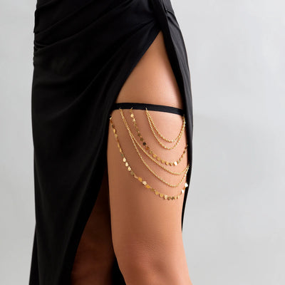 Boho Chic Elastic Band Leg Chain Body Jewelry - Smarsty
