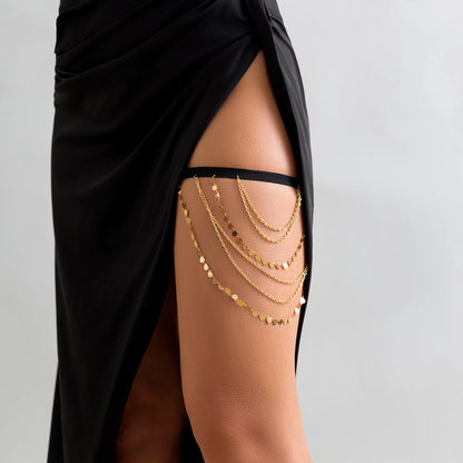 Boho Chic Elastic Band Leg Chain Body Jewelry - Smarsty