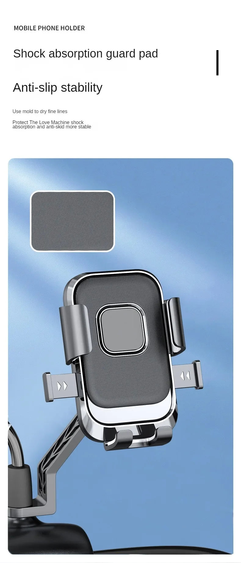 Universal Bike Phone Holder With Free Rotation Shockproof - Smarsty