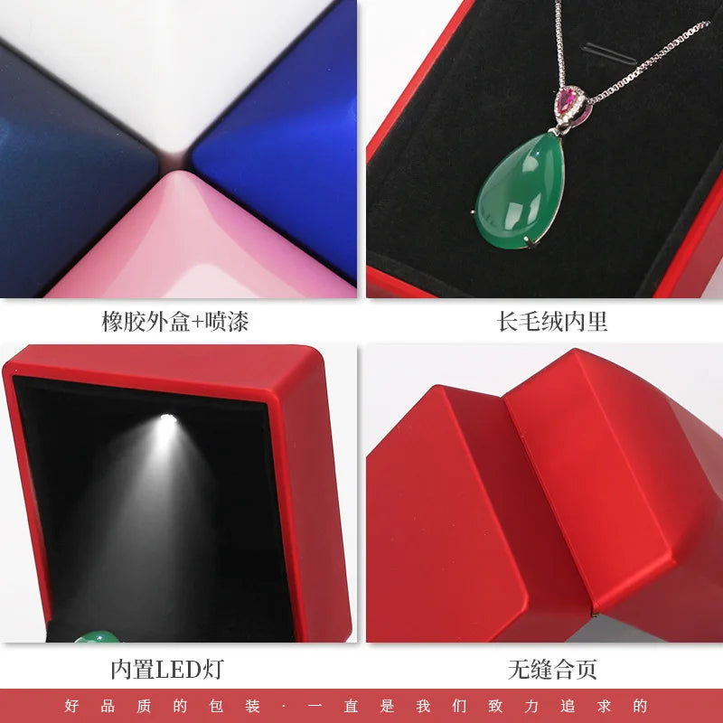 LED Illuminated Ring Box with Velvet Display Finish - Smarsty