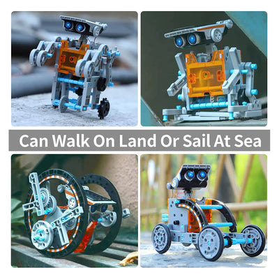 12-In-1 Stem Solar Robot Kit Toys Gifts For Kids 3-8 Years Old Educational Building Science Experiment Set Birthday Gifts Boys