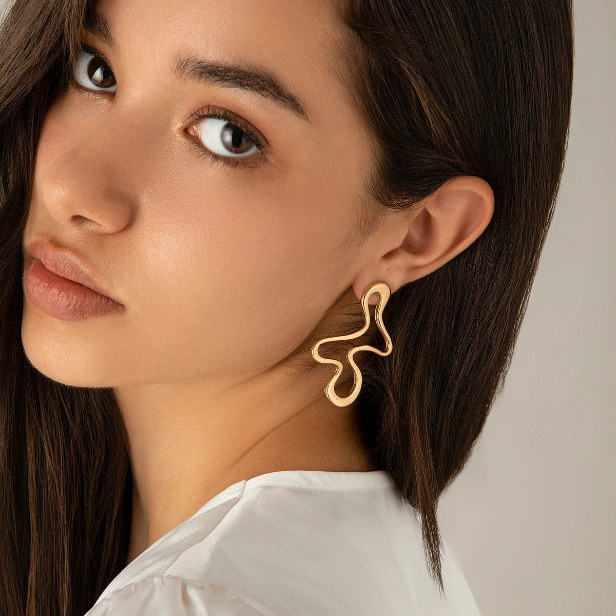 Minimalist Gold Geometric Stud Earrings for Women’s Style - Smarsty
