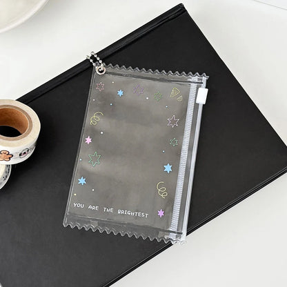 INS Transparent Candy Bag Badge Holder Korean Photocard Holder Display Bag Pendant Idol Photo Card Protective Cover Card Holder