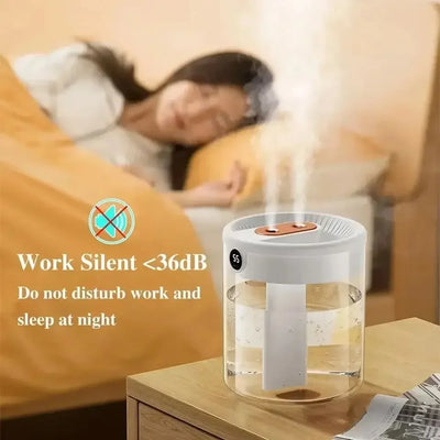 Quiet Dual Spray Humidifier with LED Display - Smarsty