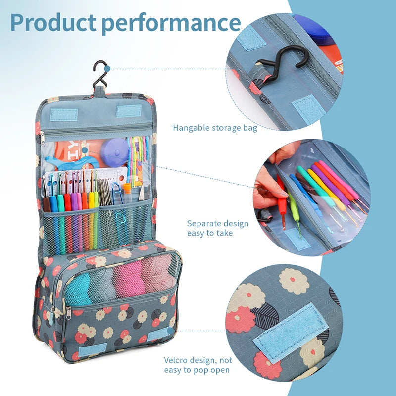 KRABALL Crochet Hook Set with Yarn Accessories Bag - Smarsty