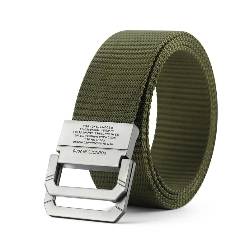 Men Canvas Tactical Belt Durable Military Nylon Strap - Smarsty