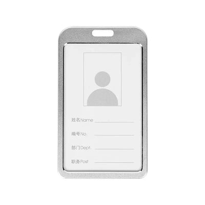 Employee Aluminium Alloy Plastic Credit Card  ID Card Cover Case Work Identity Badge Card Cover Bag Women Men Work Card Holders - Smarsty