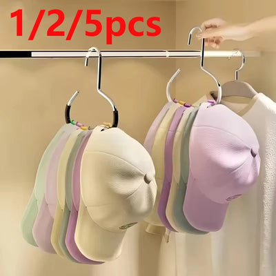 1/2/5pcsVersatile Manganese Steel Round Hook - Perfect for Hats, Ties, Scarves & Bags, Strong Load-Bearing, Non-Deformable - Smarsty