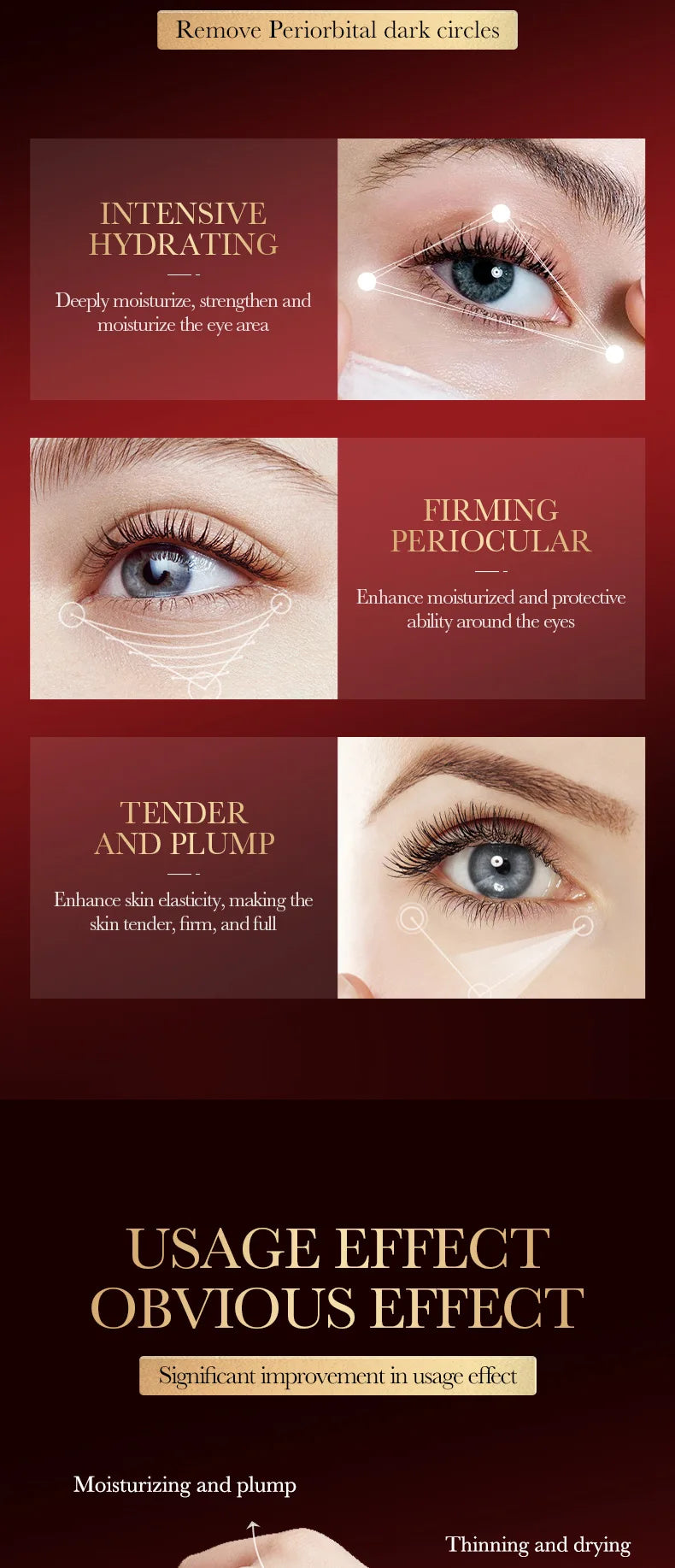 SADOER Red Pomegranate Eye Mask for Dark Circles Removal - Smarsty