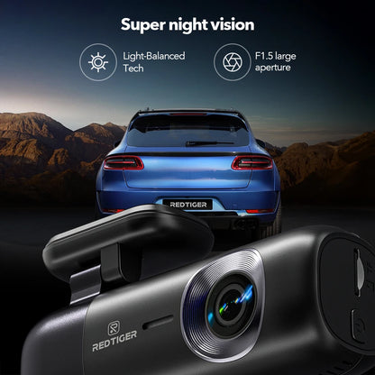 4K Dashboard Camera Front And Rear With Night Vision GPS - Smarsty
