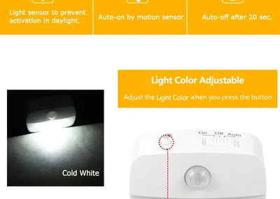 Motion Sensor LED Night Light for Bedrooms and Hallways - Smarsty