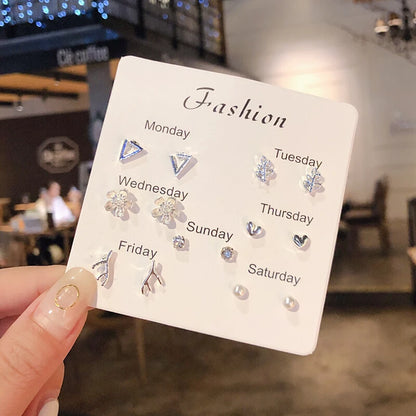 Mini S925 Silver Stud Earrings Hypoallergenic Cute Gift - Smarsty