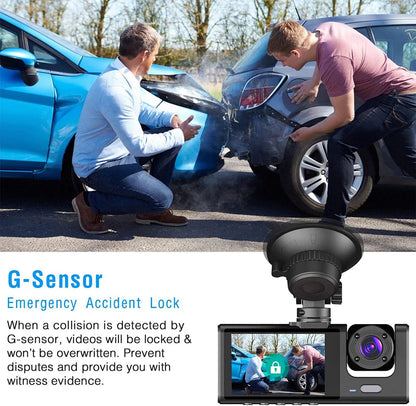 1080P Car Dash Cam Front Rear Night Vision Recording - Smarsty