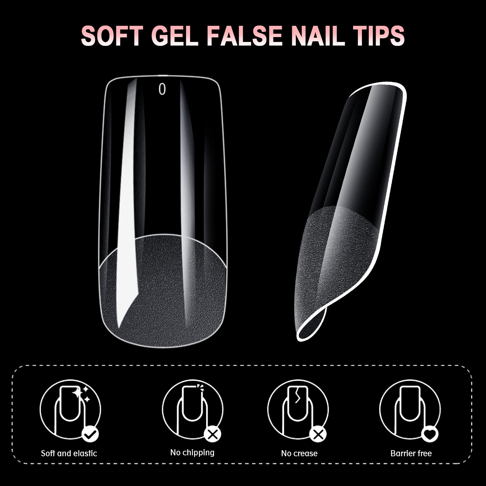 600Pcs Full Cover Press On Nail Tips for Stunning Extensions - Smarsty