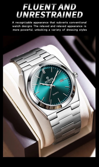 Luxury Stainless Steel Men's Watch with Double Calendar - Smarsty