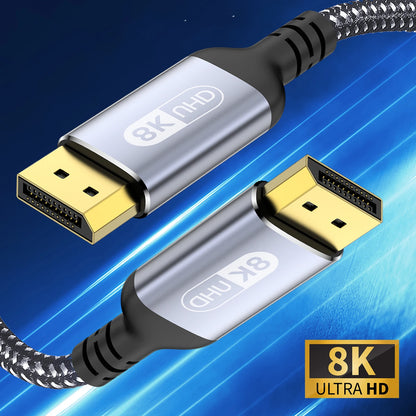 High Speed 8K DisplayPort Cable 1.4 G-Sync Compatible - Smarsty