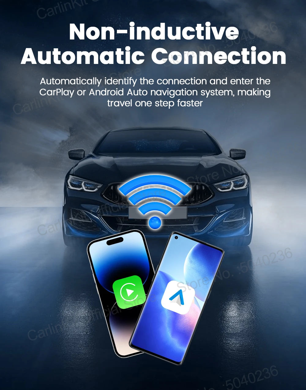 CarlinKit 5.0 Mini Ultra Wireless Adapter Wireless CarPlay Android Auto For OEM Car Plug and Play WiFi Bluetooth Auto Connection - Smarsty