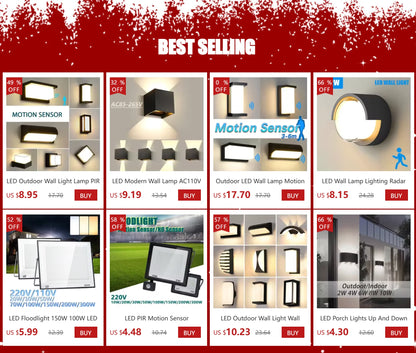 Adjustable LED Modern Wall Lamp for Indoor Outdoor Use - Smarsty