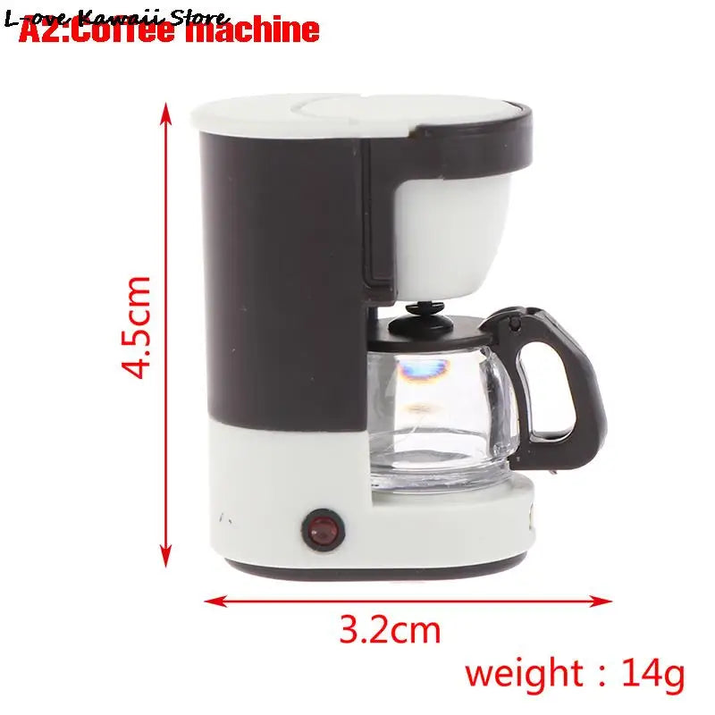 Miniature Dollhouse Furniture Set For Dolls House Mini Toy Kit Accessories TV Kitchen Home Fridge Kids Pretend Play Diy Figurine by Smarsty