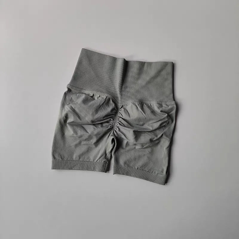 Summer High-Waist Women's Yoga Shorts Breathable Fitness Butt Lift Sports Running Shorts Cycling Push-Up Workout Gym Shorts - Smarsty