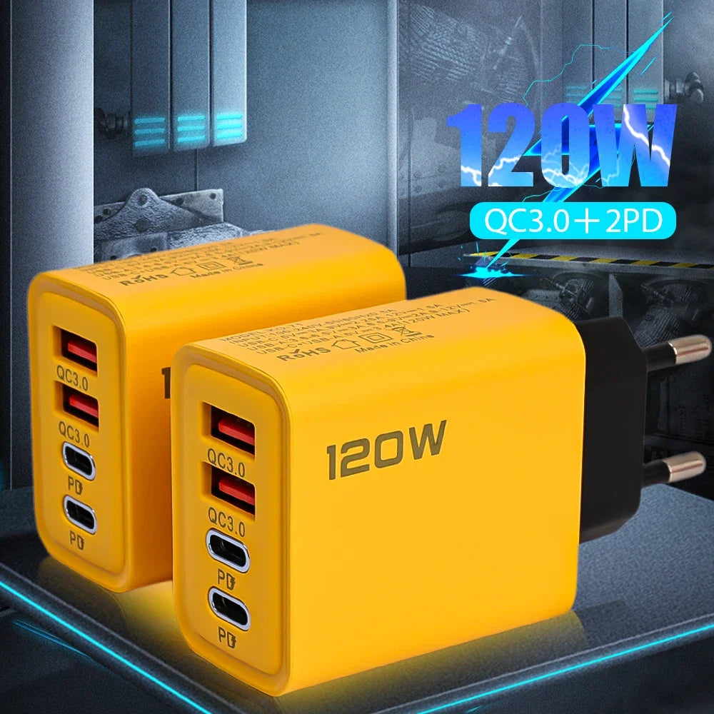 120W Fast USB C Charger With Dual PD Ports Protection - Smarsty