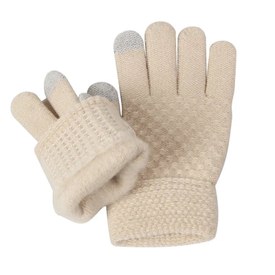 Kids Winter Hat Scarf Gloves Set Fleece Lined Warm - Smarsty
