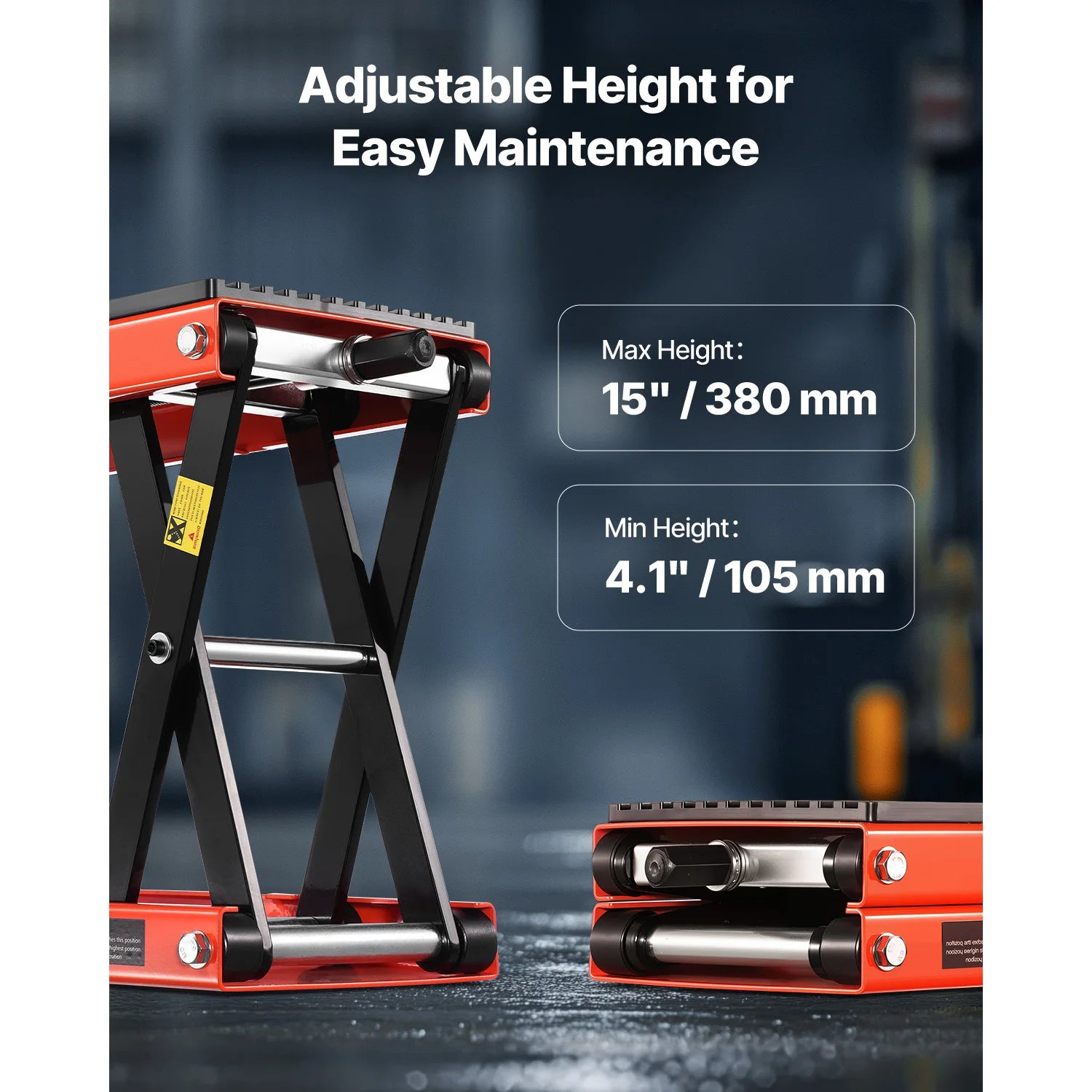 SucceBuy 1200lbs Motorcycle Lift Wide Deck Motorcycle Scissor Jack Heavy Duty Steel Bike Repair Center Stand for ATV, Dirt Bikes