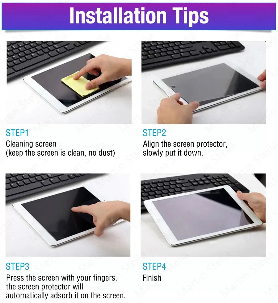 2Pcs Tempered Glass Screen Protector For ipad Pro Air 13 11 2024 M4 M2 Air 5 4 Pro 12.9 11 M3 M5 2025 Film - Smarsty