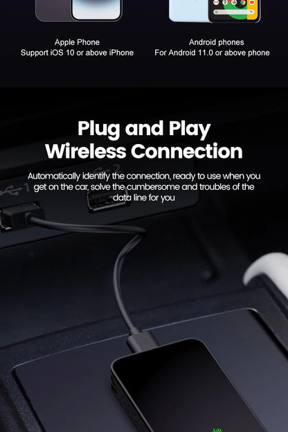 Wireless CarPlay Android Auto Box 4 In 1 Car Adapter - Smarsty