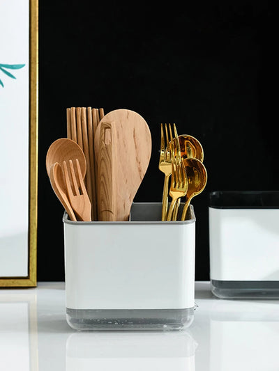 Household Multi-Functional Tableware Rack, Kitchen Tableware Drain Rack, Chopsticks Rack, Spoon, Chopsticks, Fork, Storage Rack by Smarsty