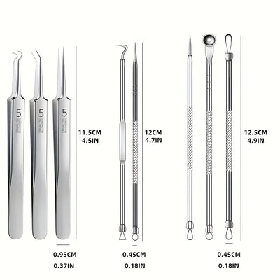 Stainless Steel Blackhead Remover Kit for Clear Skin - Smarsty